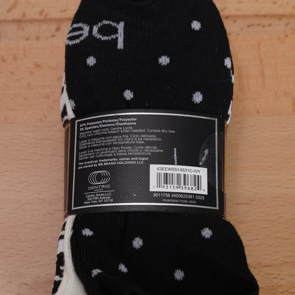 bebe Women's 9-Pairs Multicolor Socks Size‎ 4-10 RN#89888